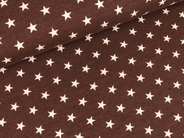 Sweat Alex braun mit weißen Sternen Organic Cotton