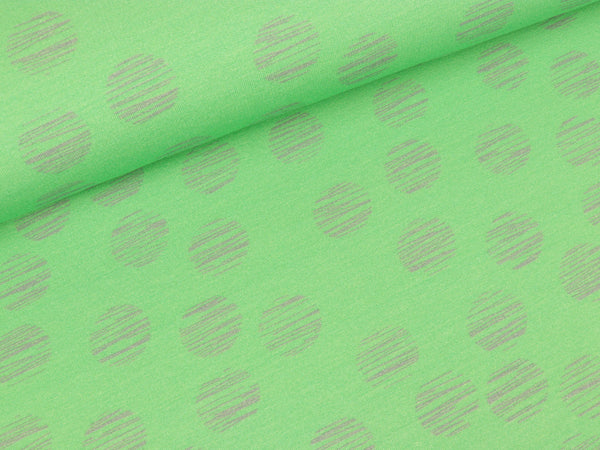 Leichter Baumwollsweat Doodle Dots hellgrün