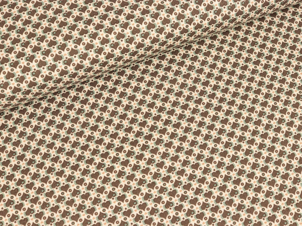 Baumwoll-Webware Julia Herzen braun