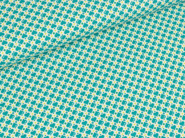 Baumwoll-Webware Julia Herzen petrol