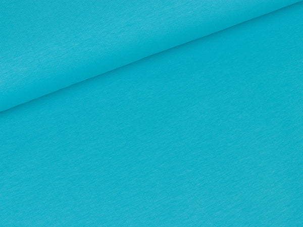 Baumwolljersey Vanessa türkis uni