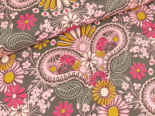 Baumwollstoff Free Spirit Lovelorn Paisley pink