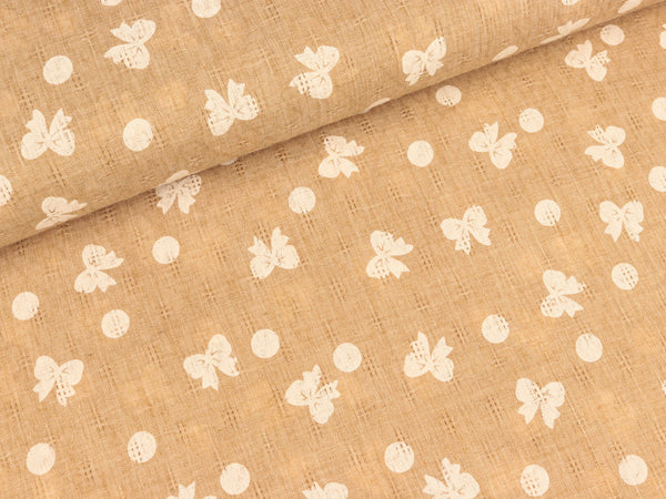 Webware Ajourmuster Schleifen weiß auf Camel