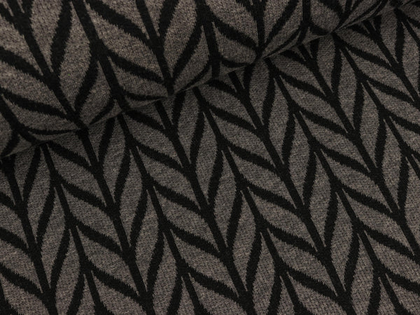 Hamburger Liebe 2 Farb-Jacquardjersey Maxi Knit anthrazit-schwarz