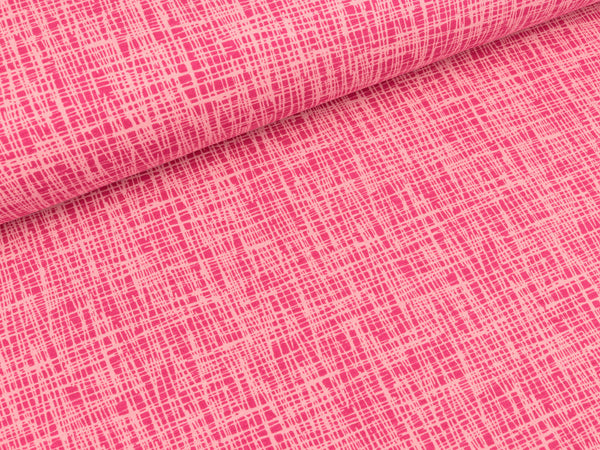 Baumwolljersey Vera Criss Cross rosa-pink