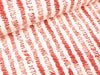 Baumwolljersey Stripe Print weiß-rot
