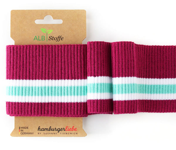 Cuff Me Ripped Bündchen ciclamino-weiß-verdino