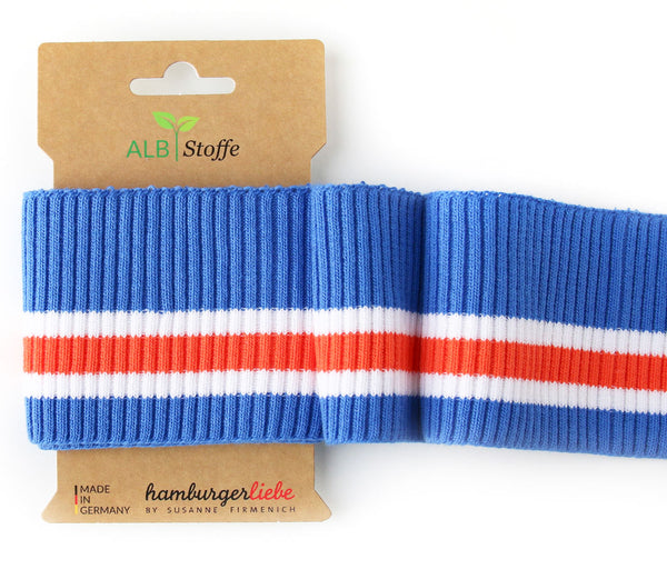 Cuff Me Ripped Bündchen bluette-weiß-luce rosso