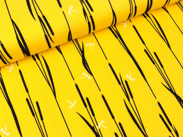 Reststück 11cm - Baumwolljersey By the Lake sunny