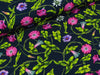 Baumwolljersey Tim Bunte Blumenranken auf Tiefblau