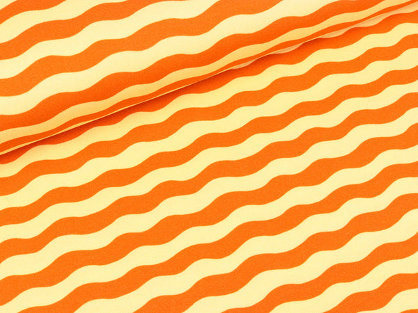 Steinbeck Baumwolljersey Woody Wellen vanille-orange