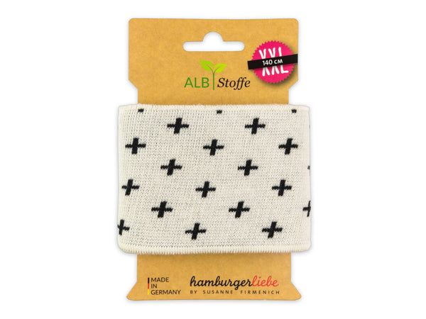 Cuff Me Icon Mono Bündchen Criss Cross weiß-schwarz