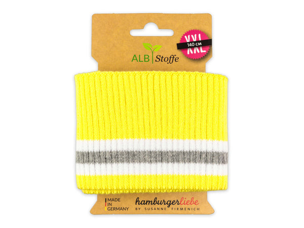 Cuff Me Ripped Mono Bündchen giallino-weiß-mittelgrau meliert