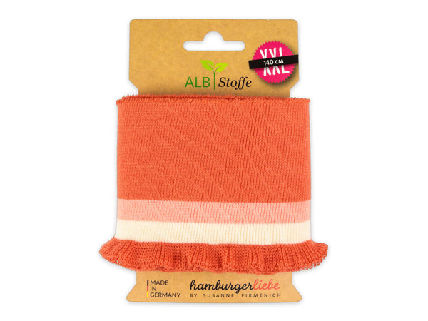 Cuff Me Frill Botanical Bündchen luce rosso-nude-meringa