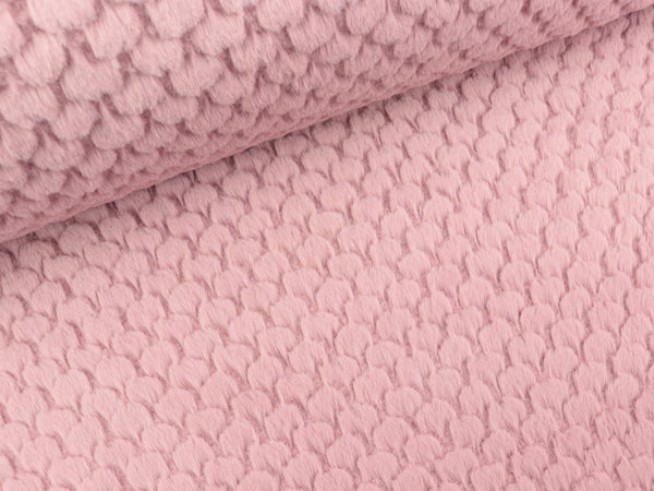 Faux Fur Plüsch Dots altrosa