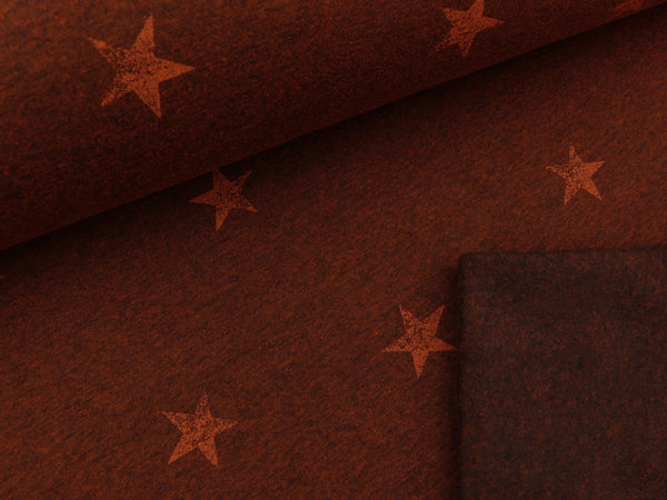 Sweat Sterne orange auf rost-schwarz meliert