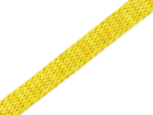 1m Flach- und Hoodiekordel Cord Me Check Point senf-giallino meliert 20mm