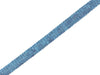 1m Flach- und Hoodiekordel Cord Me Check Point azzuro-jeansblau meliert 12mm