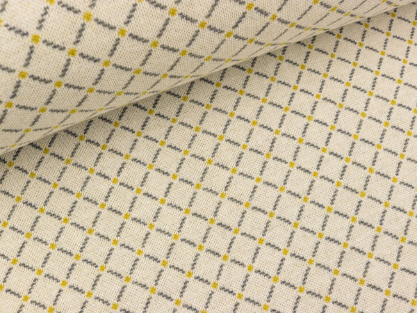 Reststück 34cm - Hamburger Liebe Check Point 4 Farb-Jacquardjersey Glam Fish Net meringa