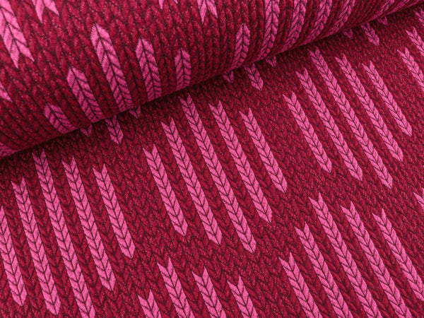 Hamburger Liebe Check Point Big Knit Check List prugna-azalea