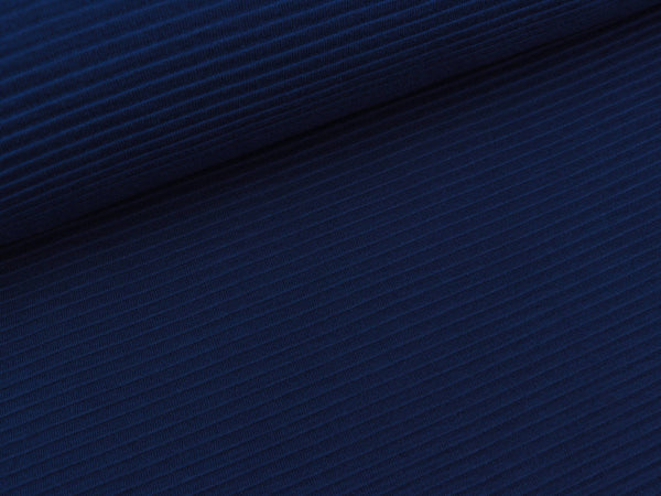 Reststück 9cm - Strickstoff Finja dunkelblau uni