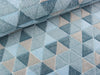 Kuschelfleece Triangles dunkelblau-rauchblau