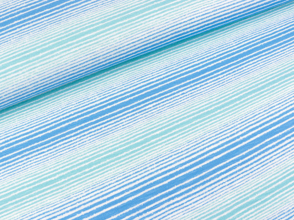 Slub Viskosejersey Ecuador Streifen hellblau-mint-weiß by Lila-Lotta FS19