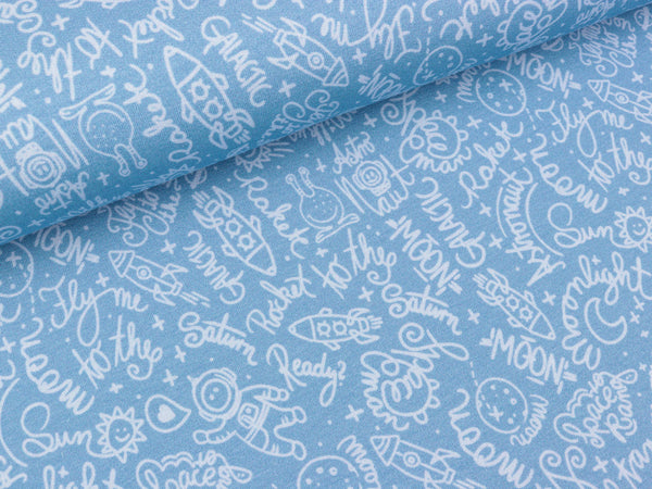 French Terry Mauna Kea hellblau-weiß by Lila-Lotta FS19