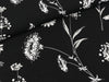Viskosestoff Gräser und Blumen weiß auf Schwarz