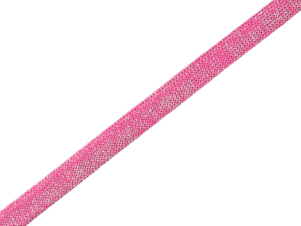 1m Flach- und Hoodiekordel Cord Me Glossy ortensia-silber 12mm