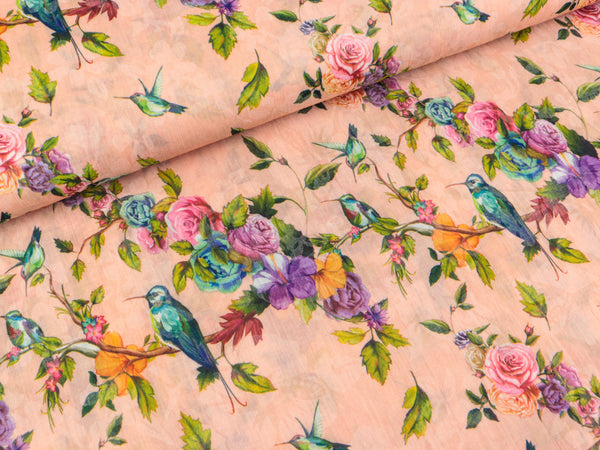 Webware Burnout Crushed Print Flower bunt auf Rosa