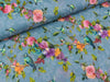 Webware Burnout Crushed Print Flower bunt auf Rauchblau