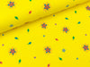 Baumwolljersey Little Flowers bunt auf Gelb