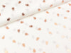 Baumwollpopeline Folienprint Bugs kupfer auf Weiß