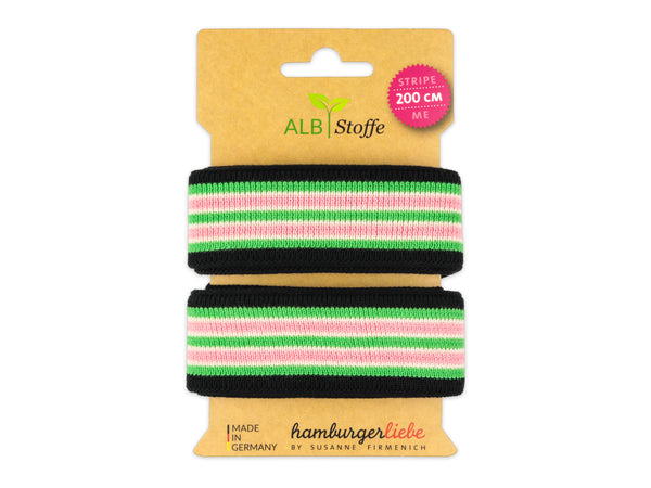 Stripe Me College Wanderlust Band schwarz-clorofilla-rosa scuro-weiß