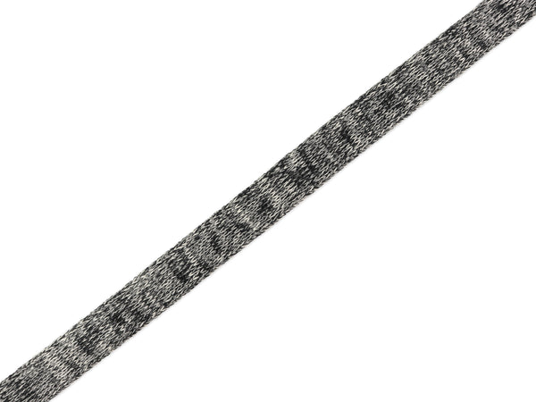 1m Flach- und Hoodiekordel Cord Me Wanderlust meringa-schwarz meliert 12mm