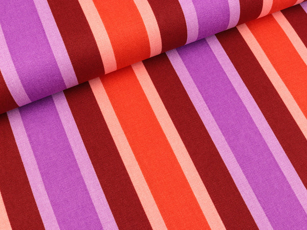 Reststück 35cm - Baumwollcanvas "At the Beach" Sunny Stripes by Hamburger Liebe