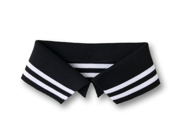 Hamburger Liebe Polo Me Stripe Polokragen schwarz-weiß