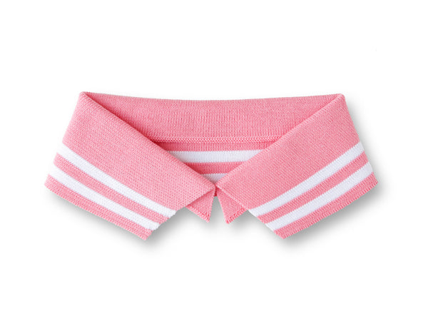 Hamburger Liebe Polo Me Stripe Polokragen rosa scuro-weiß