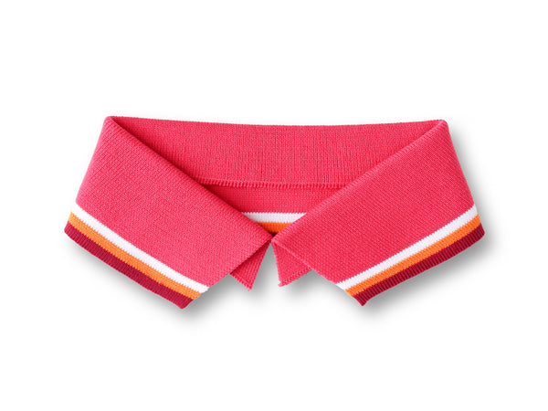 Hamburger Liebe Polo Me Stripe Polokragen azalea-weiß-papaia-prugna