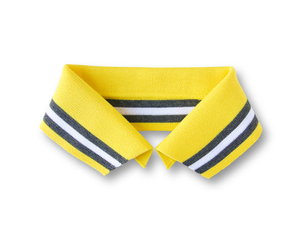 Hamburger Liebe Polo Me Stripe Polokragen giallino-carbon melange-weiß