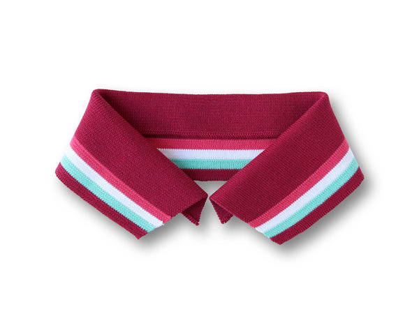 Hamburger Liebe Polo Me Stripe Polokragen prugna-azalea-weiß-verdino