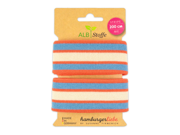 Stripe Me College Weekender Band azzuro-luce rosso-meringa