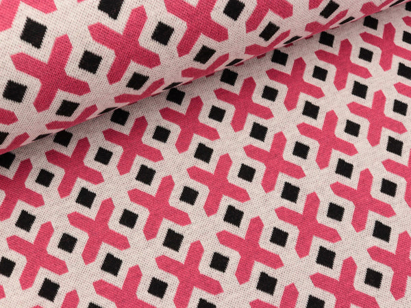 Hamburger Liebe 3 Farb-Jacquardjersey Weekender Choose Me meringa-azalea-schwarz