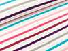 Hamburger Liebe Weekender 7-Farb Multi Stripes weiß-viola-prugna-azalea-rosa scuro-türkis-mittelgrau