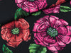 Baumwolljersey Recollection Blumen bunt auf Schwarz by Lila-Lotta