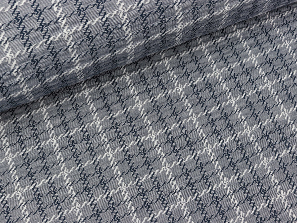 AHOI Rope Knit blue navy-weiß by Albstoffe