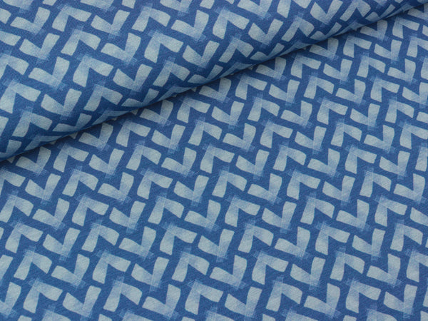 Baumwolljersey Crosses rauchblau by Lila-Lotta