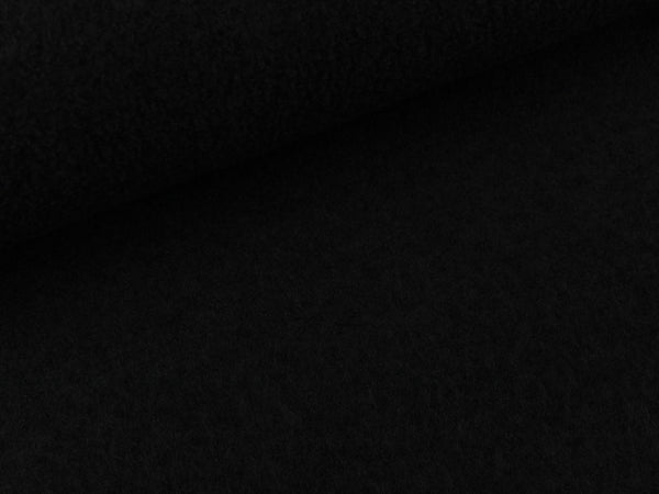 Gekochte Wolle Naomi schwarz uni Wollwalk