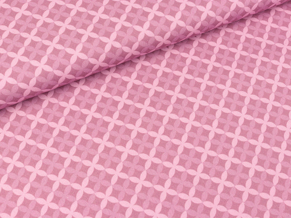 Baumwoll Webware Franziska Rauten altrosa
